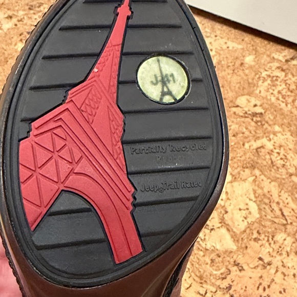 J-41 Chocolate Mary Jane Heels with Button Strap - Picture 2 of 6